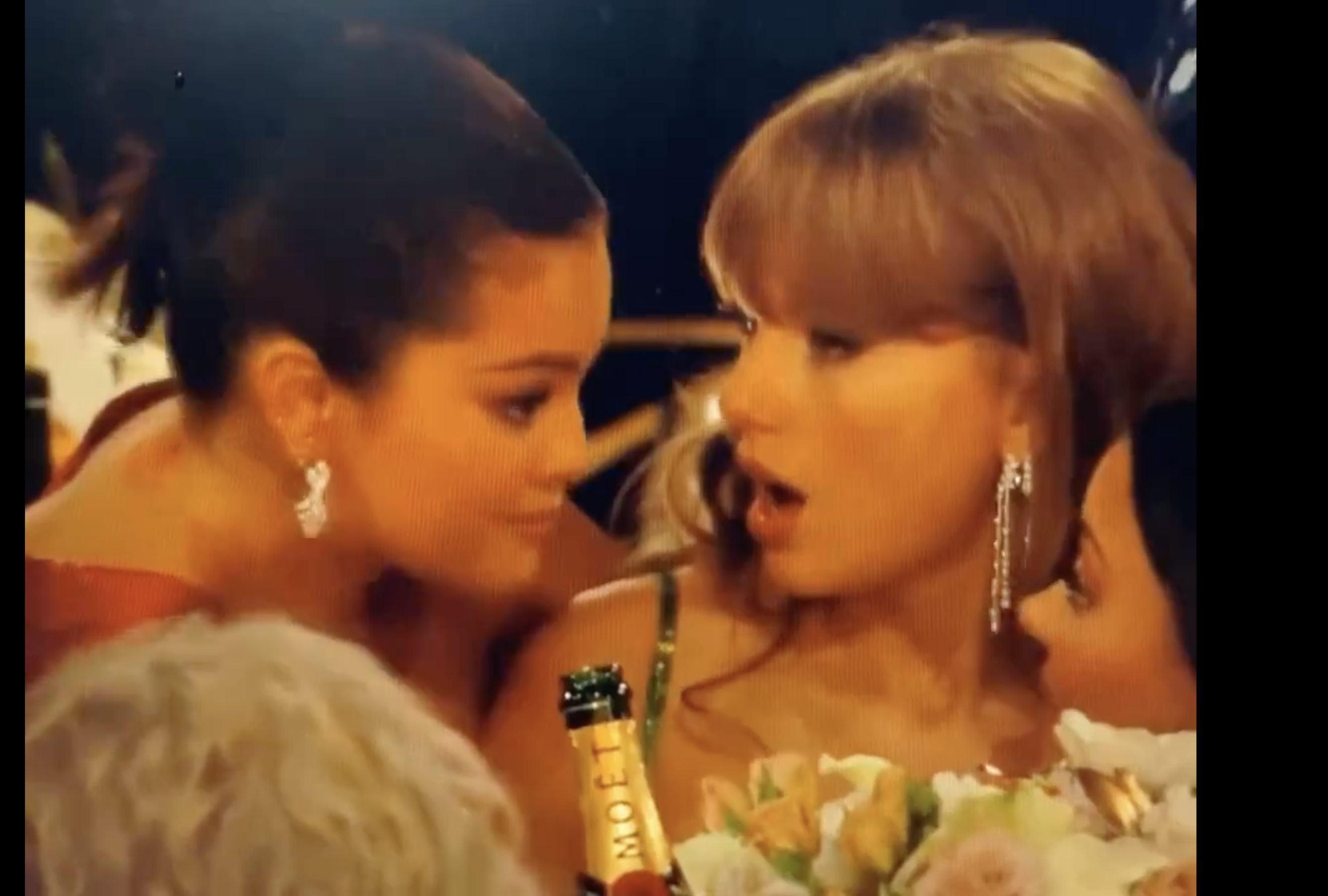 People think they’ve Worked Out what Selena Gomez Said to Taylor Swift in Viral Golden Globes Clip