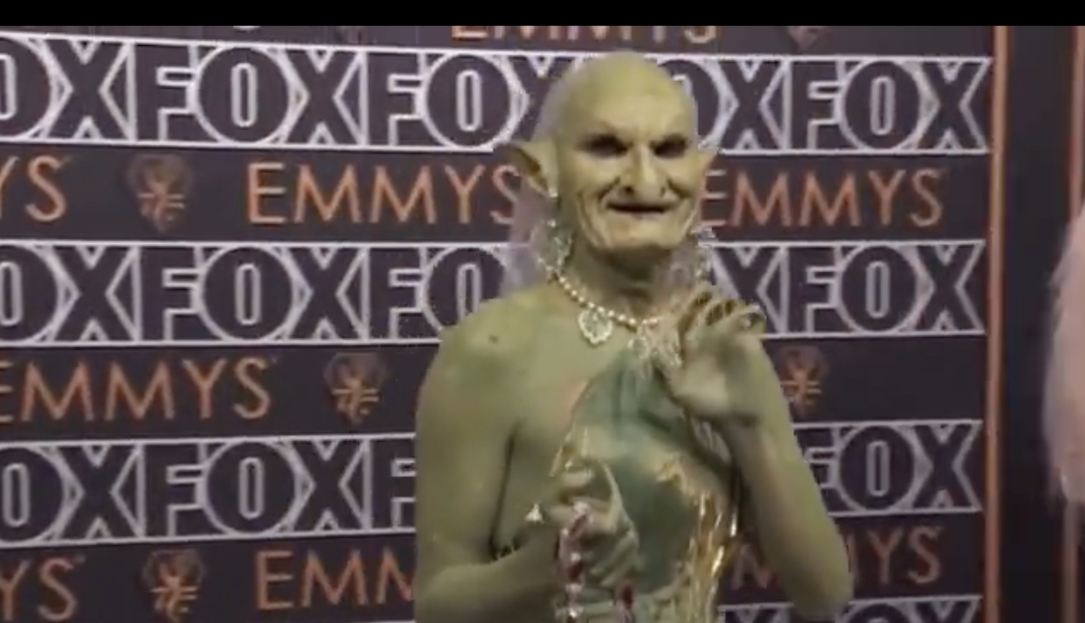 Mysterious Green Goblin On Red Carpet Baffles Emmys Viewers