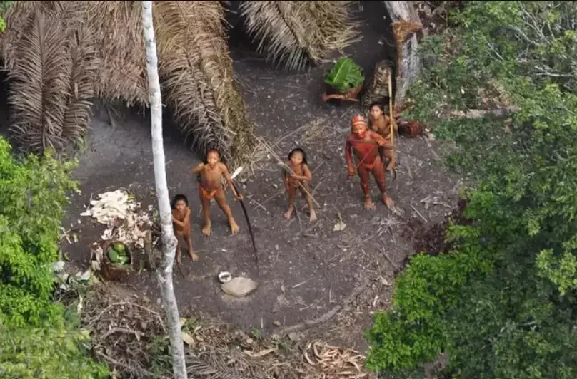 Drone Footage Shows Very Rare Images of a Tribe of People Cut Off From Rest of World