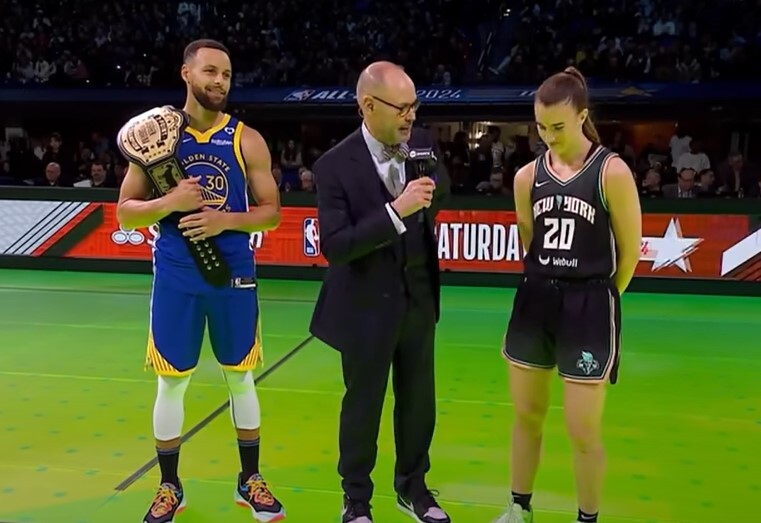 Steph Curry Beats WNBA Player Sabrina Ionescu in Three-Point Contest
