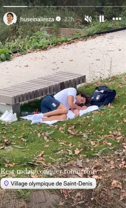 Gold Medalist Seen Sleeping In Park Over Miserable Olympic Village Conditions