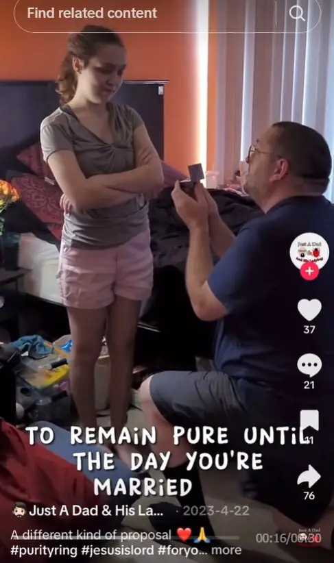 Father ‘Proposes’ To His Daughter With Purity Ring, Sparks Debate Online