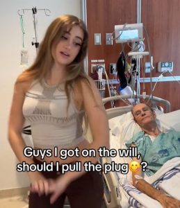 Model Dances Next To Elderly Boyfriends Hospital Bed Because She ‘Got On The Will’