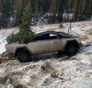 Cybertruck Getting Roasted Again For Having To Be Towed Up Small Hill After Getting Stuck