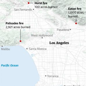 Over 50,000 People In LA Evacuated Due To Massive Wildfire, Water Shortages Making It Hard To Fight