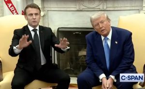 French President Awkwardly Interrupts Trump To Correct Him During Press Conference