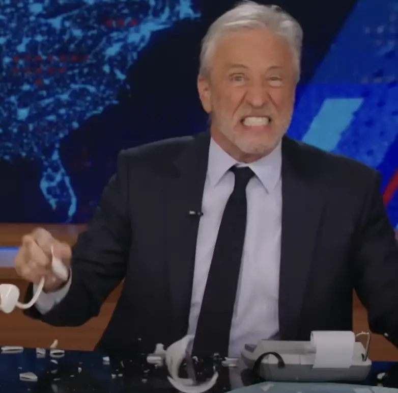 Jon Stewart Slices Hand Open During Fiery Rant About DOGE And Pharmaceuticals