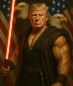 White House Shares AI Image Of Jedi Trump For Star Wars Day